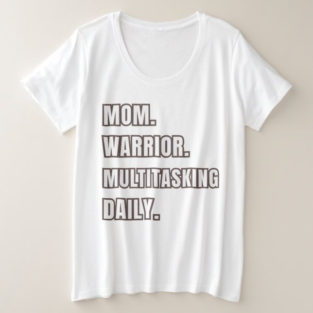 Mom Gift 2026 Mom Warrior Multitasking Daily White (Anverso del diseño)