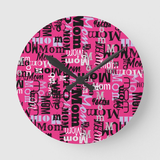 MOM MADRE Día de la Madre Regalo Reloj de cocina (Anverso)