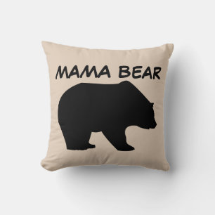 MOM MAMA BEAR GRIZZLY Cojín decorativo