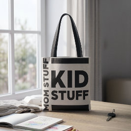 "Mom Stuff | Kid Stuff" divertida bolsa de mano mi