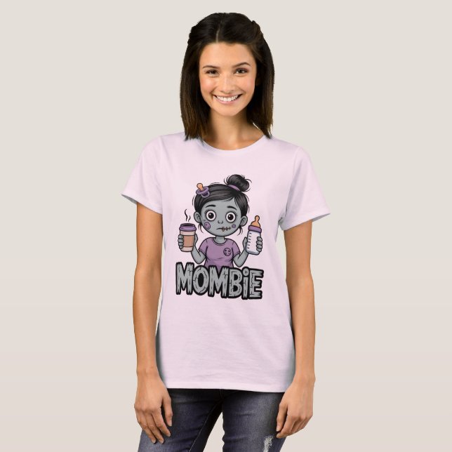 Mombie | Camiseta Divertida de Mamá Zombie (Anverso completo)