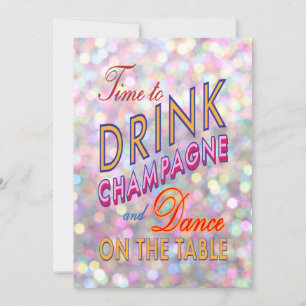 Momento colorido para beber una invitación a la em