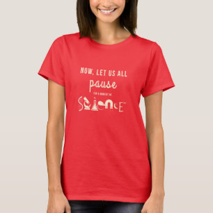 Momento de camiseta del rojo de la ciencia