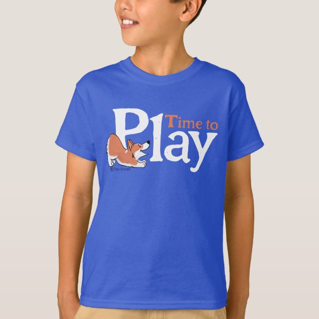 Momento de jugar la camiseta de los niños azul (Anverso)