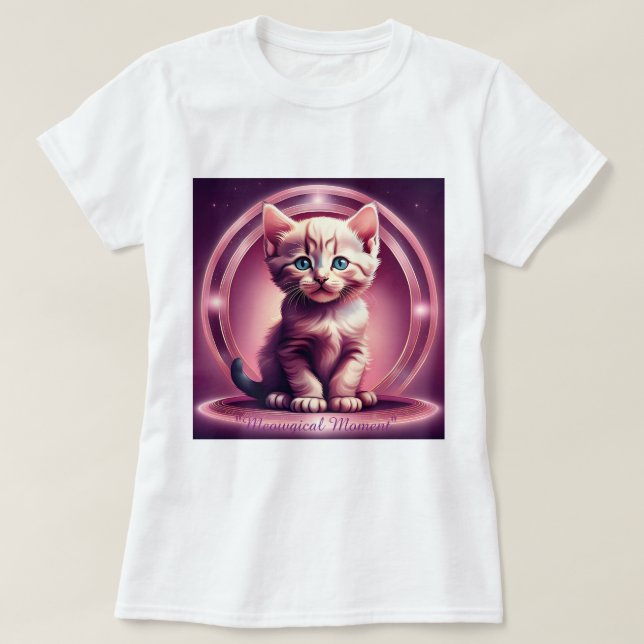 "Momento Meowgical" Camiseta Gatita (Diseño del anverso)