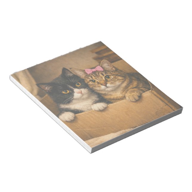 Momentos Cálidos Gatos en una Caja Bloc de Notas (Lado Derecho)