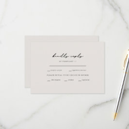 Momentos simples Opciones de cena Beige RSVP