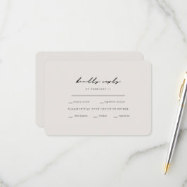 Momentos simples Opciones de cena Beige RSVP Redon