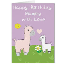Momia con amor - tarjeta del feliz cumpleaños de