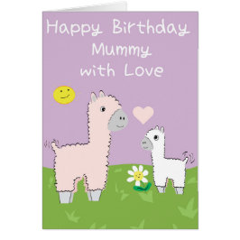 Momia con amor - tarjeta del feliz cumpleaños de