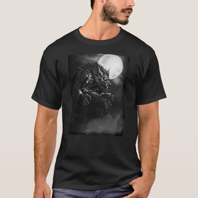 Momia de Dick: Camiseta del hombre lobo de la luna (Anverso)