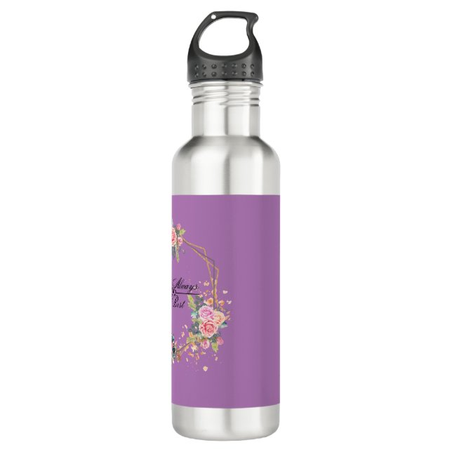 Momma sabe botellas de agua, acero inoxidable, 24  (Anverso)