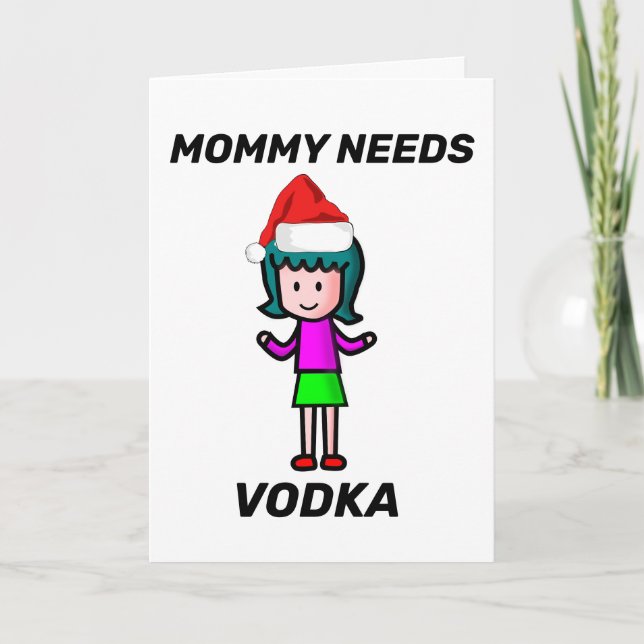 MOMMY NECESITA TARJETA DE NAVIDADES VODKA (Anverso)