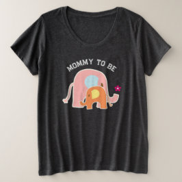 Mommy To Be Pink Elephant with Baby
