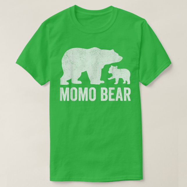 Momo Día de la Madre de oso Camisetas de abuela, F (Diseño del anverso)