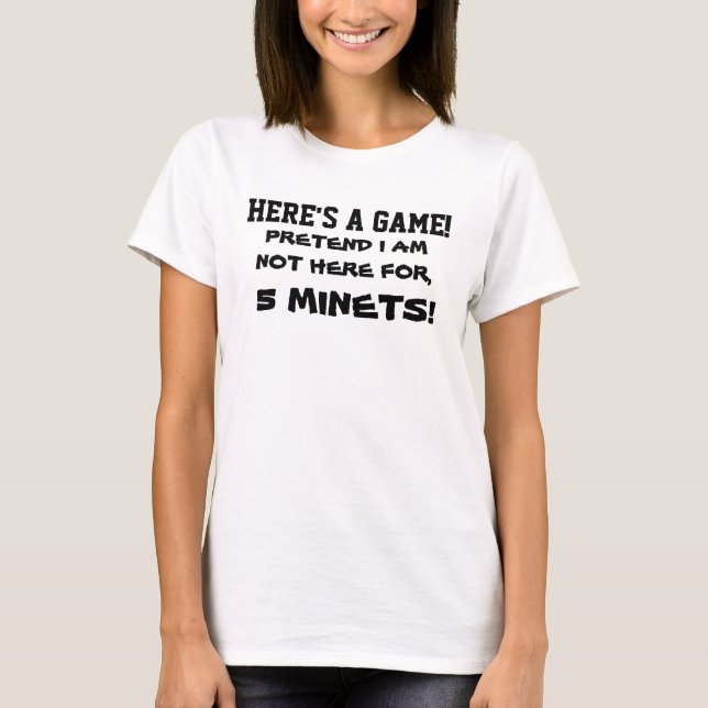 MOMS 5 MINUTOS camiseta de broma (Anverso)