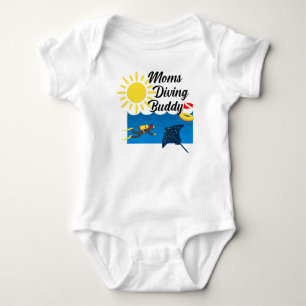 Moms Diving Buddy Design - Baby Jersey Bodysuit