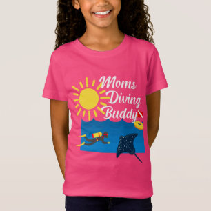 Moms Diving Buddy Design - Chica Fine Jersey T-Sh