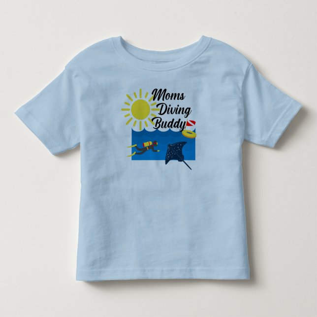 Moms Diving Buddy Design - Todler Fine Jersey T-S (Anverso)