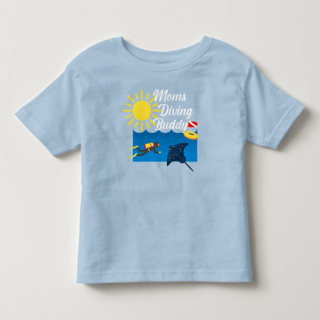 Moms Diving Buddy Design - Todler Fine Jersey T-S (Anverso)