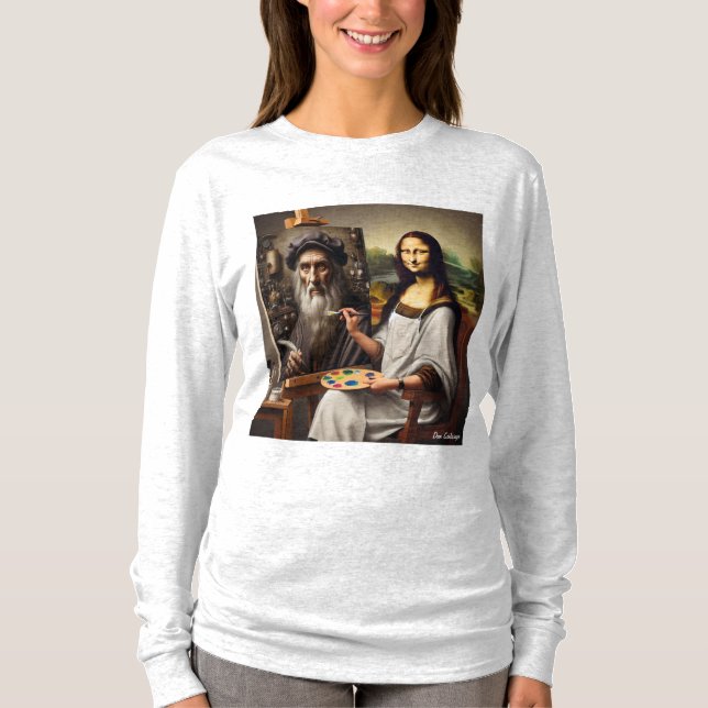 Mona hace camiseta de las mujeres Da Vinci (Anverso)