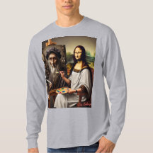 Mona hace la camiseta de larga duración da Vinci