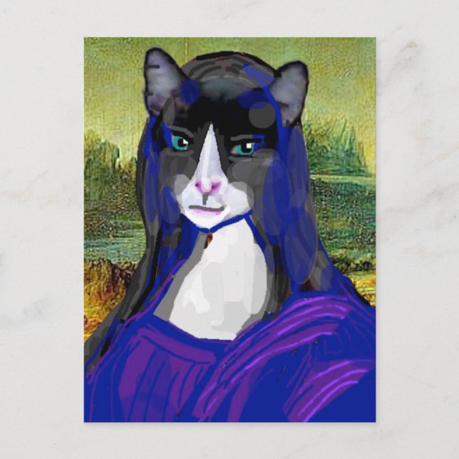 Mona Kitty, tarjeta postal del Bella Artes de paro (Anverso)