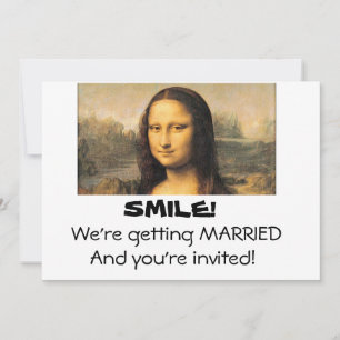Mona Lisa, 5x7 Invitación a la boda