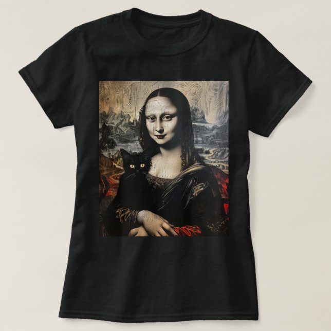 Mona Lisa con camiseta de gato (Diseño del anverso)