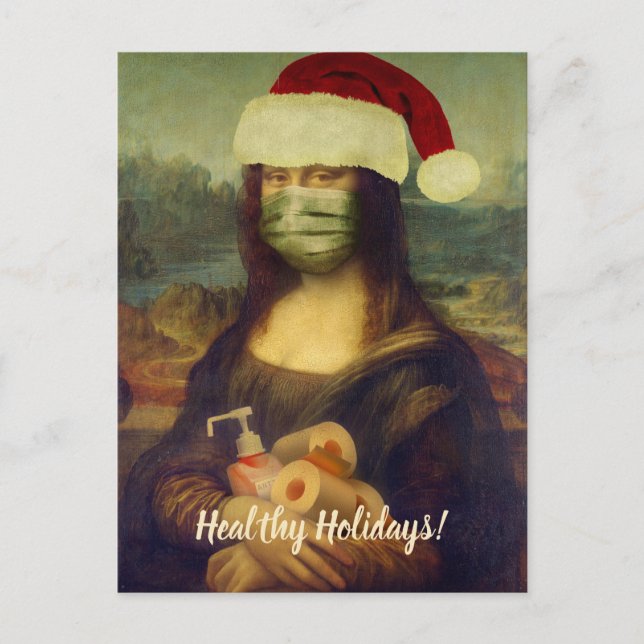Mona Lisa Deseándole Una Postales De Vacaciones Sa (Anverso)