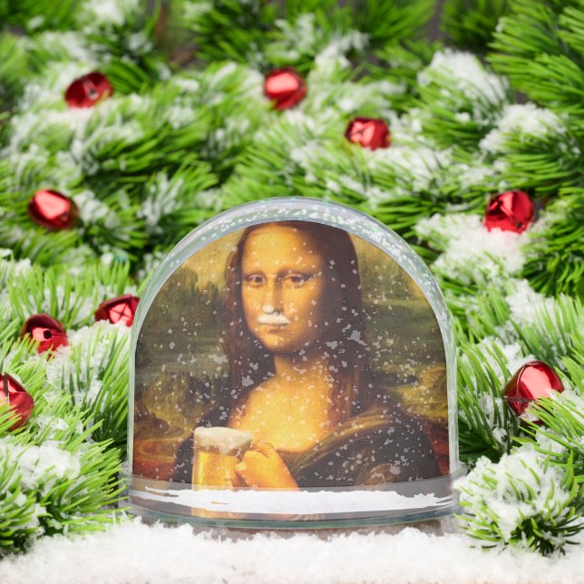 Mona Lisa drinking beer Beer lovers  (Navidad)