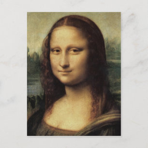 Mona Lisa en detalle por da Vinci postal