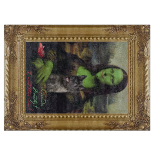 Mona Lisa en la tabla de cortar de la parodia de