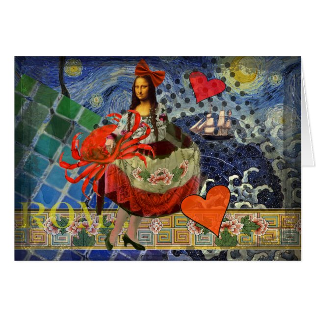 Mona Lisa Fun Zodiac Whimsical (Anverso (Horizontal))
