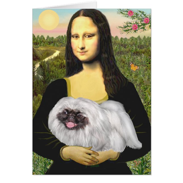 Mona Lisa - Pequinés blanco, máscara negra (Frente)
