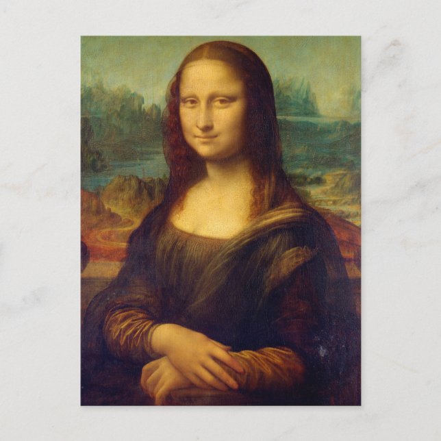 Mona Lisa por la postal Leonardo da Vinci (Anverso)