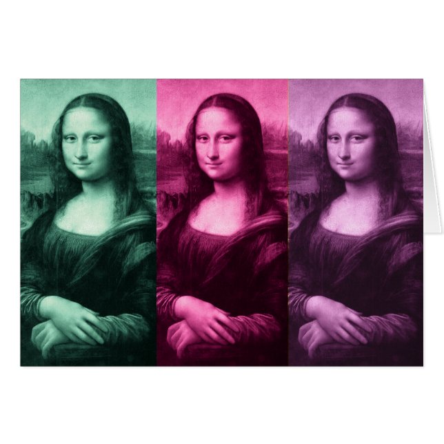 Mona Lisa Púrpura Rosa Verde (Anverso (Horizontal))