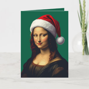 Mona Lisa Sombrero de Santa Navidad Fiesta Recorte