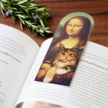 Mona Lisa sosteniendo a su gato mascota Leonardo d