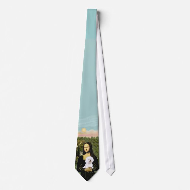 Mona Lisa y Bichon Frise Corbata (Anverso)