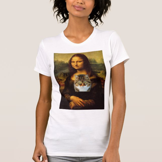 Mona Lisa y su gato, camisetas (Anverso)
