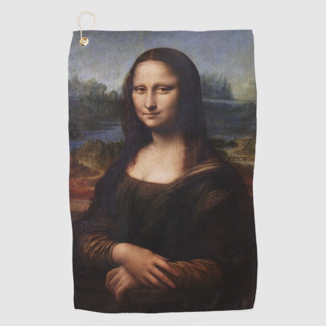 Mona Lisa y toalla de golf Art /Leonardo da Vinci (Anverso)