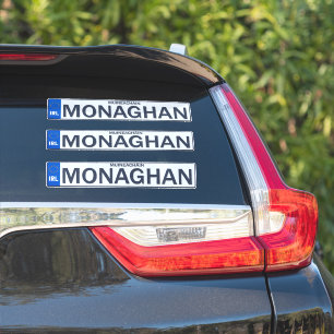 Monaghan Irlanda Reg Plate Decal Pegatinas x 3