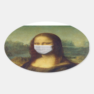 MONALISA CON PEGATINAS DE MÁSCARA