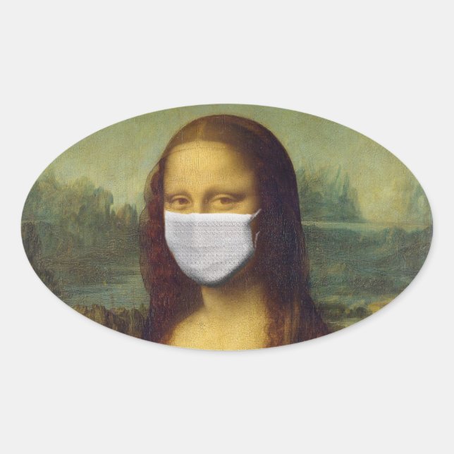MONALISA CON PEGATINAS DE MASK PARODY (Anverso)