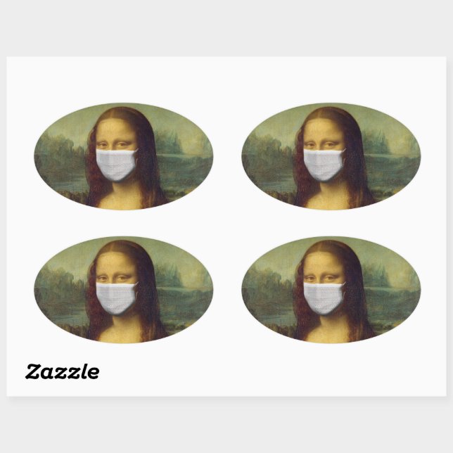 MONALISA CON PEGATINAS DE MASK PARODY (Hoja)