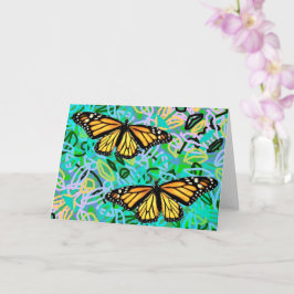 Monarcas de tarjetas de felicitación/hojas de neón