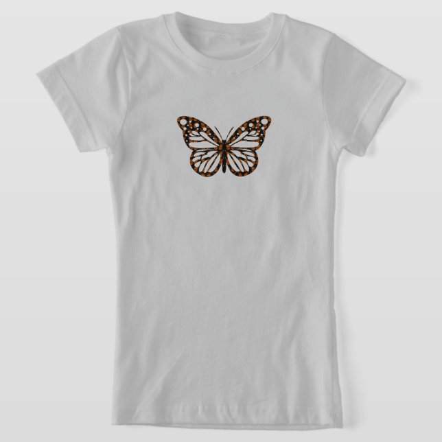 Monarch Butterfly Design - Chica Fine Jersey T-Sh (Distribución)
