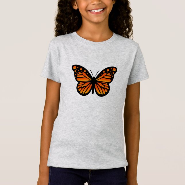 Monarch Butterfly Design - Chica Fine Jersey T-Sh (Anverso)