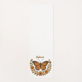 Monarch Butterfly Flower Yoga Mat